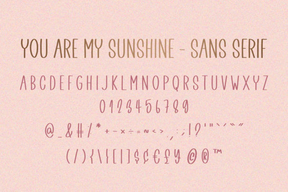 You Are My Sunshine Font Poster 9