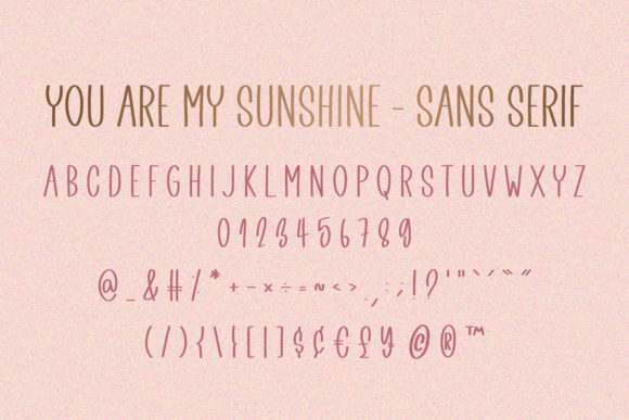 You Are My Sunshine Font Poster 9
