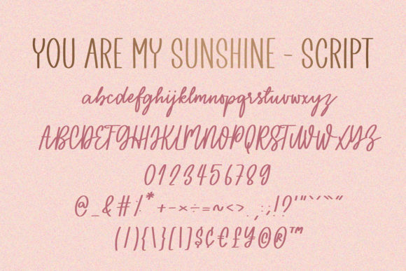 You Are My Sunshine Font Poster 10