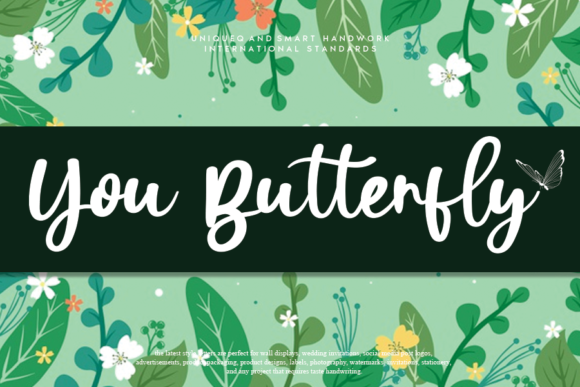 You Butterfly Font Poster 1