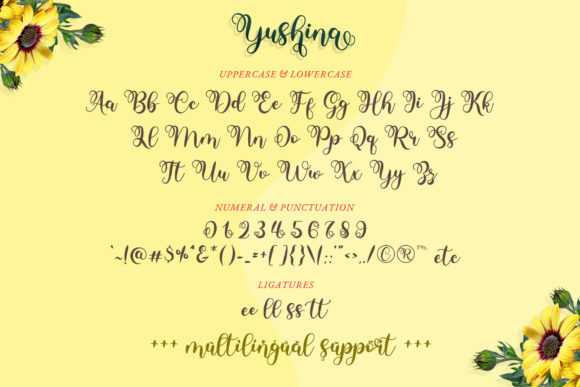 Yushina Font Poster 10