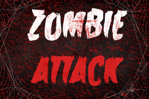 Zombie Attack Font Poster 1