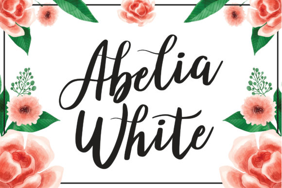 Abelia White Font Poster 1
