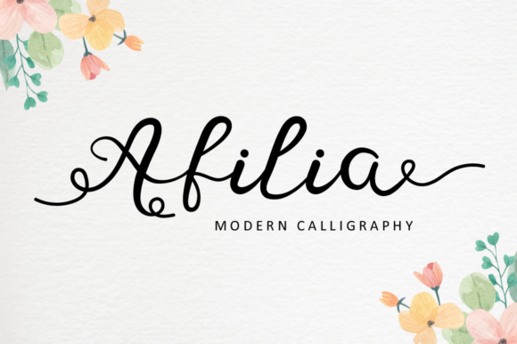 Afilia Font Afilia Font Poster 1