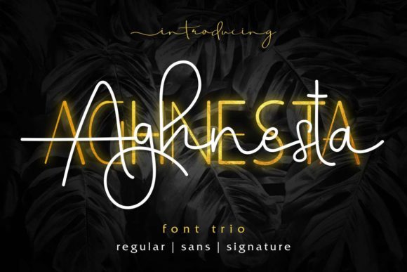 Aghnesta Trio Font Poster 1