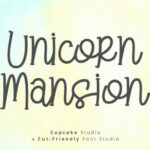 AL Unicorn Mansion Font Poster 1