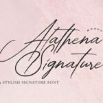 Alathena Signature Font Poster 1