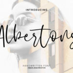 Albertons Script Font Poster 1