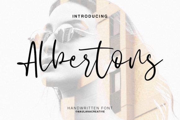 Albertons Script Font Poster 1