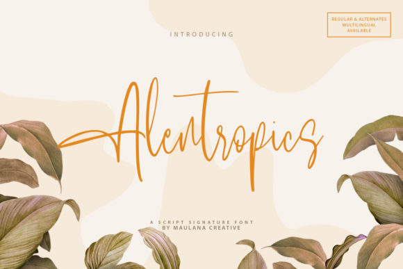 Alentropics Font Poster 1