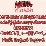 Aloha March Font Poster 7