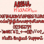 Aloha March Font Poster 8