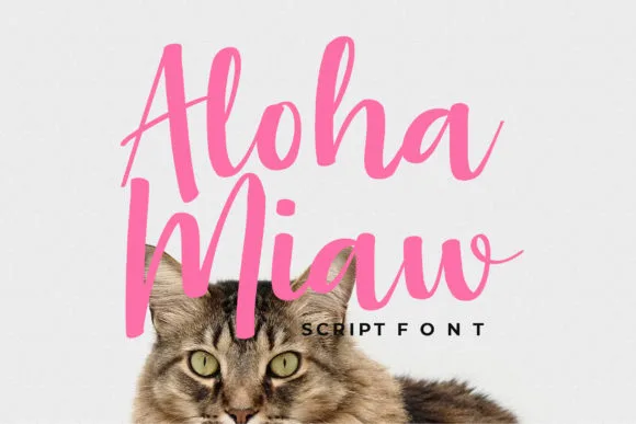 Aloha Miaw Font Aloha Miaw Font Poster 1