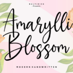 Amarylli Blossom Font Poster 1
