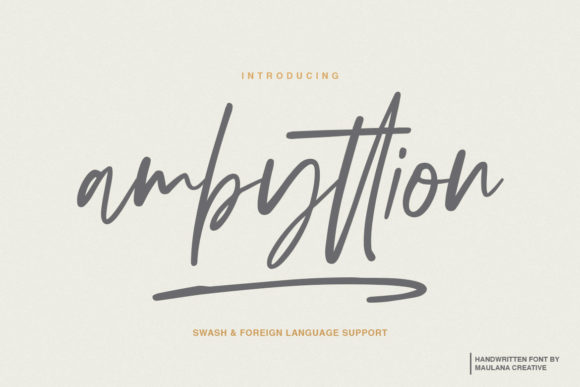 Ambyttion Font Poster 1