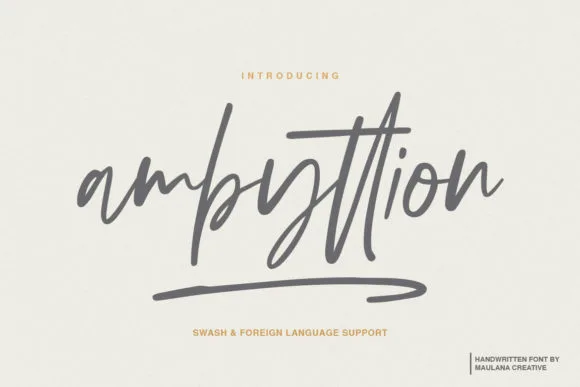 Ambyttion Font Ambyttion Font Poster 1
