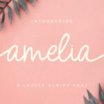 Amelia Script Font Poster 1