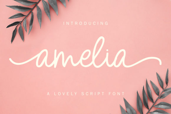 Amelia Script Font Poster 1
