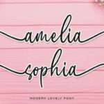 Amelia Sophia Font Poster 1
