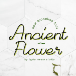 Ancient Flower Font Poster 1
