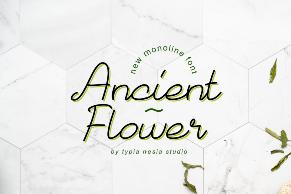 Ancient Flower Font Poster 1