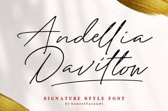 Andellia Davilton Font Poster 1