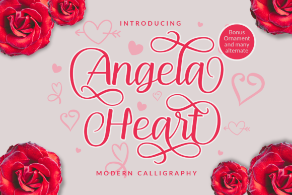 Angela Heart Font Poster 1