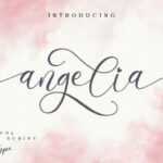 Angelia Script Font Poster 1