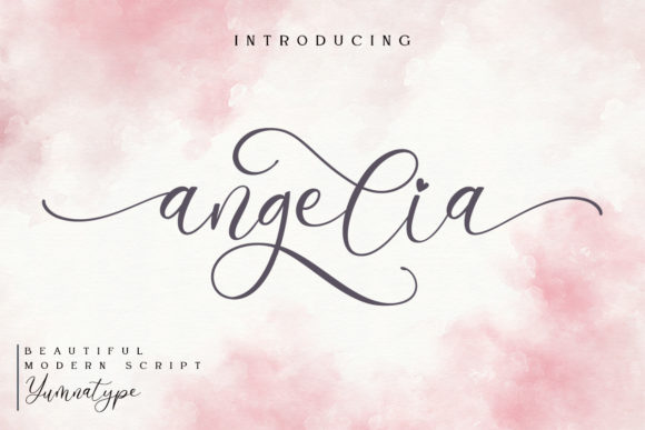 Angelia Script Font Poster 1
