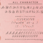 Angelia Script Font Poster 12