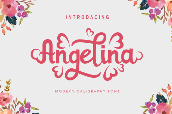 Angelina Font Poster 1