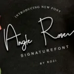 Angle Rose Font Poster 1
