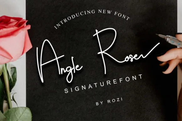 Angle Rose Font Angle Rose Font Poster 1