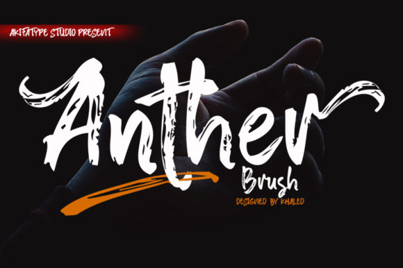 Anther Brush Font Poster 1