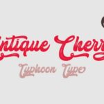Antique Cherry Font Poster 1