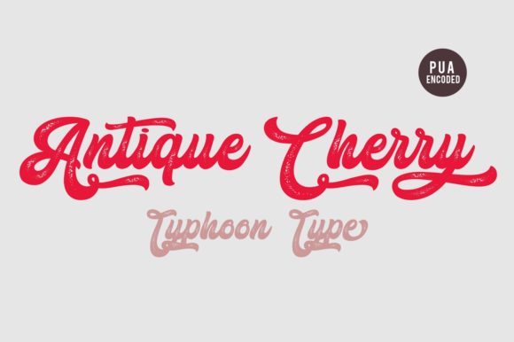 Antique Cherry Font Poster 1