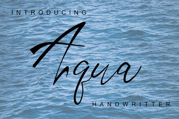 Aqua Font Poster 1
