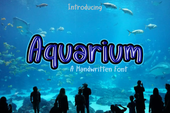 Aquarium Font Poster 1