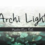 Archi Light Font Poster 1