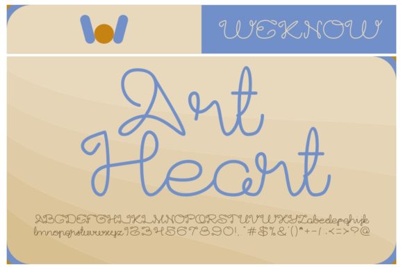 Art Heart Font Poster 1
