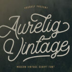 Aurelig Vintage Font Poster 1