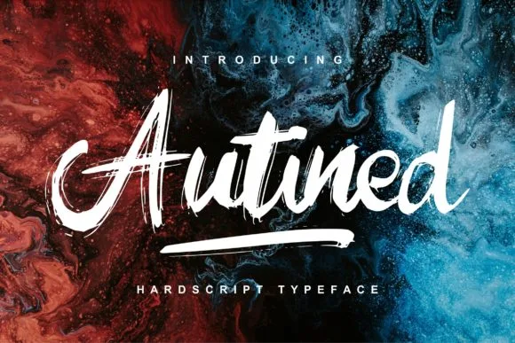 Autined Font Autined Font Poster 1