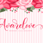 Avarelove Script Font Poster 1