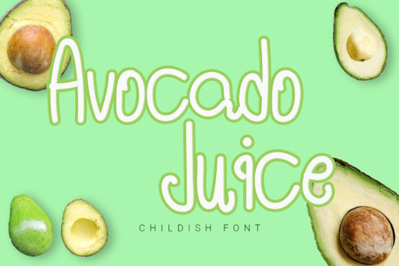 Avocado Juice Font Poster 1