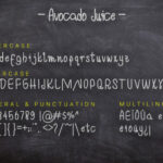Avocado Juice Font Poster 5