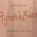 Ayesha Burns Font Poster 2