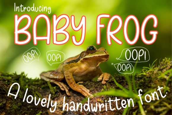 Baby Frog Font Poster 1