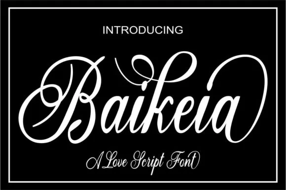 Baikeia Font Baikeia Font Poster 1
