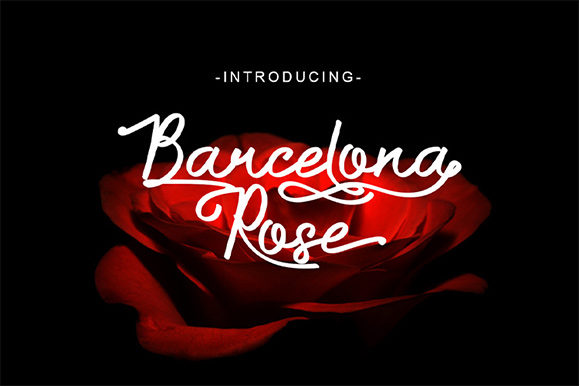 Barcelona Rose Font Poster 1