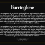 Barringtone Font Poster 7